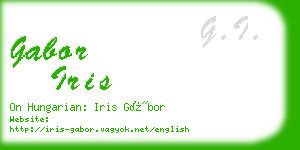 gabor iris business card